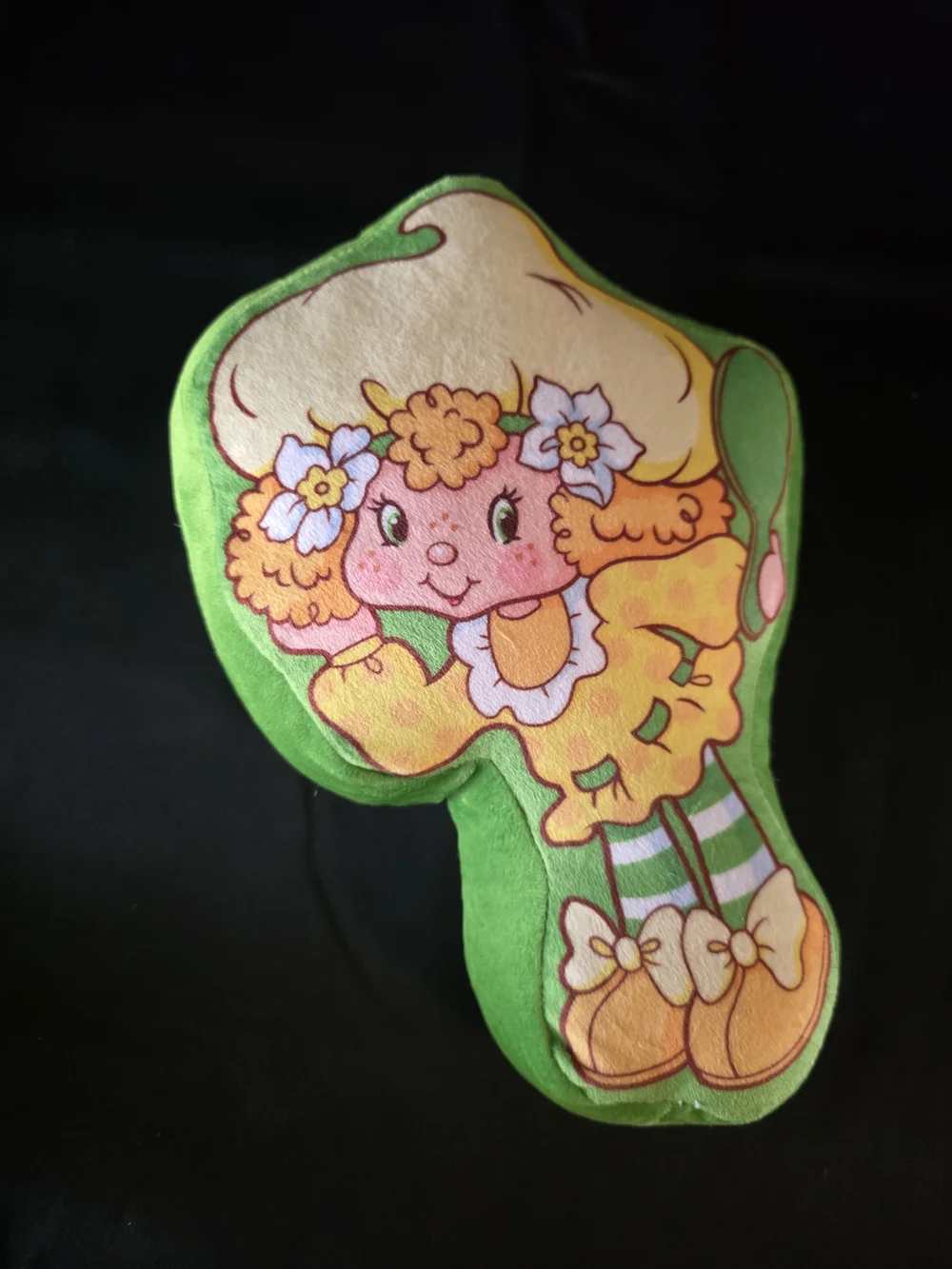 Green Strawberry-Style Plush Kids Pillow - Cute Character Cushion